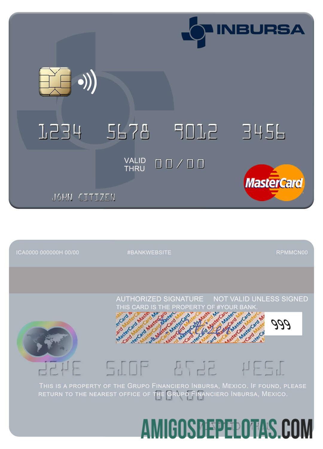 Mexico Grupo Financiero Inbursa Mastercard example